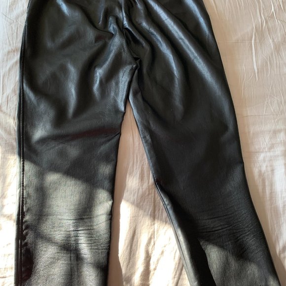 Babaton || Faux Leather Pants (Size 14) Waist 17.5" - Picture 2 of 6